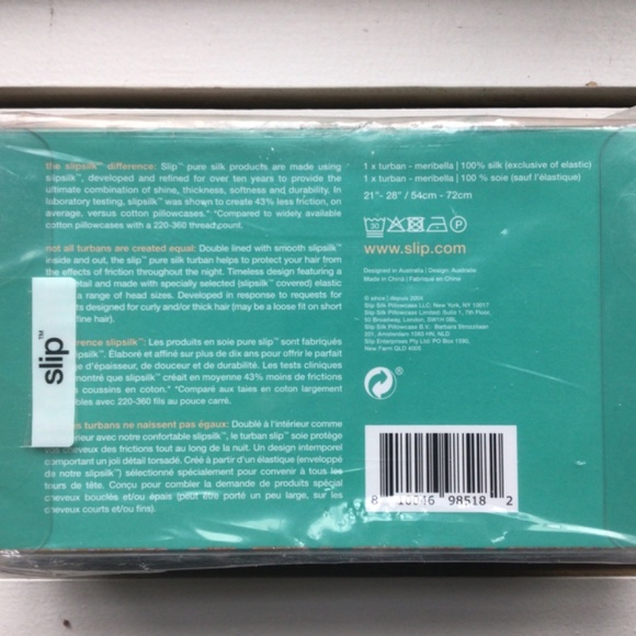 New in Sealed Box-  SILK SLIP TURBAN- Meribella  pattern - Protect hair - Picture 3 of 3